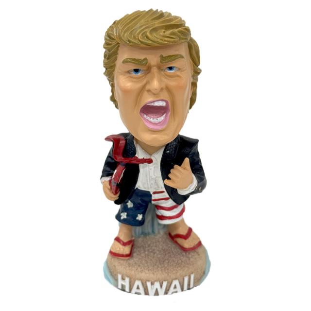 トランプ大統領 ミニドール サーフ H11cm レジン製 ハワイ フィギュア