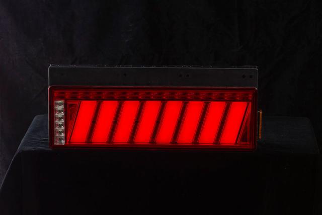 COMBO 侍M LEDテールランプ クロムレンズ/クローム/レッドバー 大型車用 24V ECE認証 SEA機能 花魁 OCSN-CCR-M2SEA_6