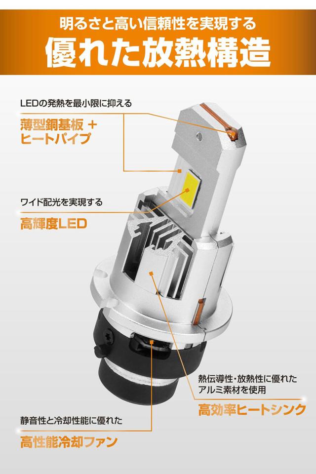 カーメイト GIGA LEDヘッドバルブ D10 4500K D2S BW905