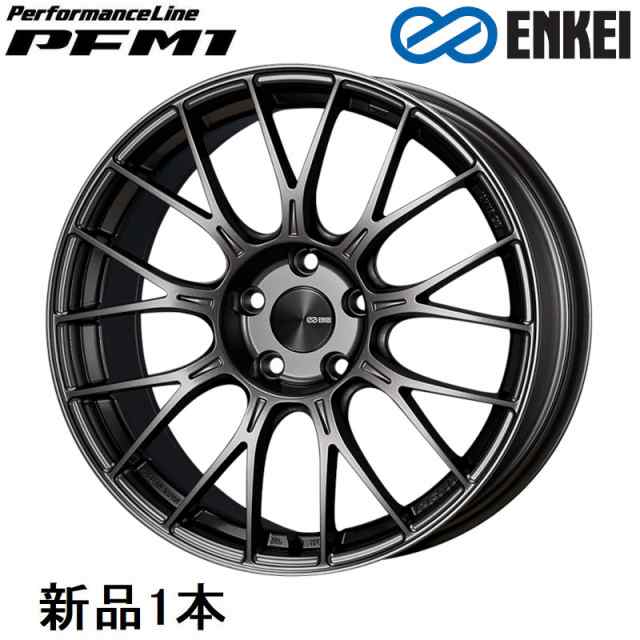 エンケイ パフォーマンスライン PFM1 19インチ 19x8.5J +45 PCD100 5穴 Dark Silver ホイール 1本 ENKEI