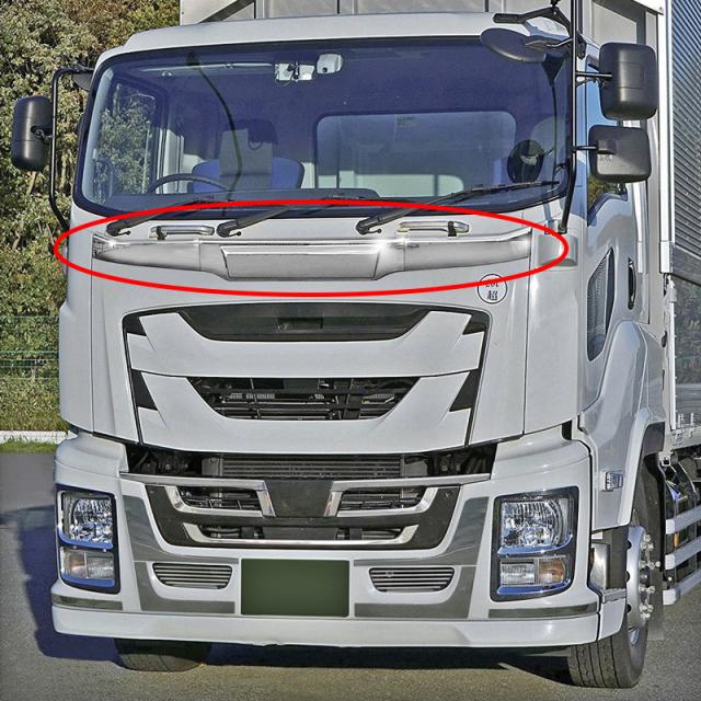フロントリッドカバー クロームメッキ 15ギガ H27.11〜 ファイブスターGIGA ATS AB07I309_1
