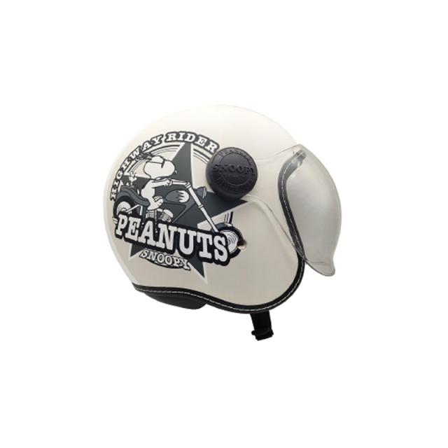 SNOOPY ジェットシールドヘルメット グレー シールド付 57〜58cm　SMサイズ 頭の小さい方向け アークス SNJ-108_1