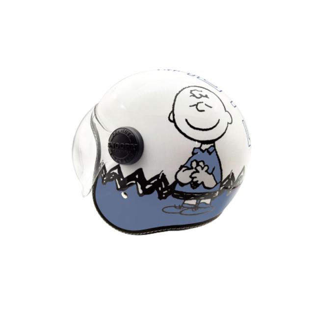 SNOOPY ジェットシールドヘルメット ブルー ハイウェイライダー シールド付 57〜58cm SMサイズ アークス SNJ-111_1