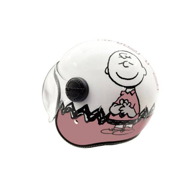 SNOOPY ジェットシールドヘルメット ピンク ハイウェイライダー シールド付 57〜58cm SMサイズ アークス SNJ-112_1
