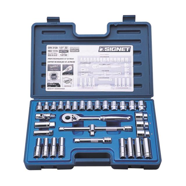 SIGNET(シグネット) 1/2DR 2/1"SQ 32PC mm ソケットレンチセット  13732の通販は