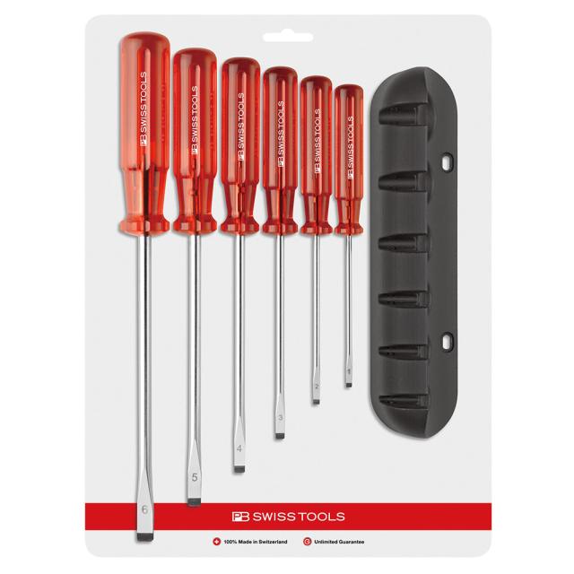 PB SWISS TOOLS(ピービースイスツールズ) ドライバーセット (ホルダー付6本組) (パック入り)  240CN