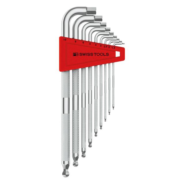 PB SWISS TOOLS(ピービースイスツールズ) ローレット入六角棒レンチセット 3212LH-10