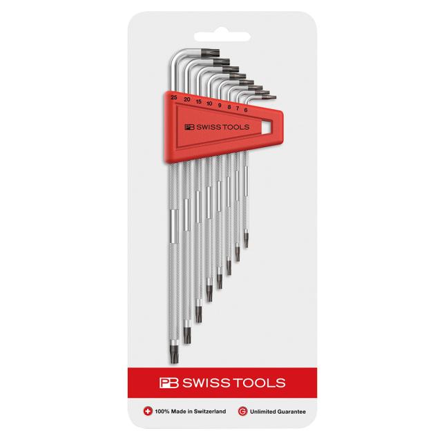 PB SWISS TOOLS(ピービースイスツールズ) ローレット入L型ヘクスローブレンチセット (パック入り)  3411H/6-25CNの通販は 10,479円