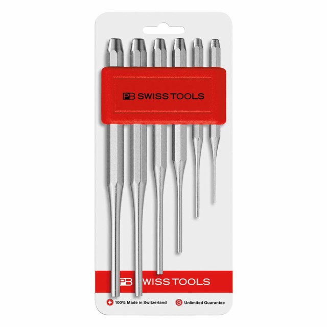 PB SWISS TOOLS(ピービースイスツールズ) 平行ピンポンチセット (ホルダー付) (パック入り) 750BCN