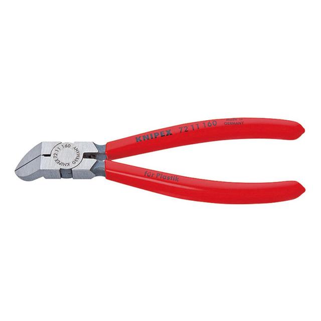 KNIPEX(クニペックス) プラスチック用ニッパー 45゜ (台紙付き)  7211-160