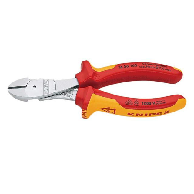 KNIPEX(クニペックス) 絶縁強力斜ニッパー 1000V (台紙付き) 7406-160