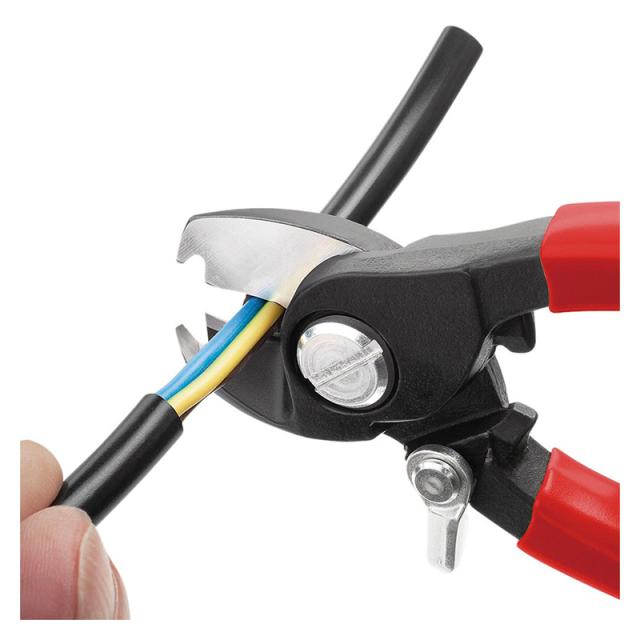 ばね付 ストリップ付ケーブルカッター KNIPEX(クニペックス) 9541-165 KNIPEX(クニペックス) ばね付 ストリップ付ケーブルカッター 9541-165