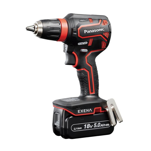 Panasonic（パナソニック） 充電ドリルドライバー(赤) 18V 5.0Ah電池2個・本体・充電器・ケース EZ1DD1J18D-R