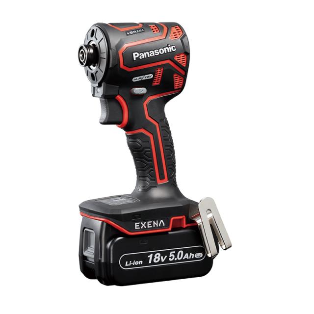 パナソニック Panasonic 充電インパクトドライバー 電池パック・充電器 ケース マーキング セット EYCP31S2 ●YA513 Panasonic（パナソニック） 充電インパクトドライバー(赤)18V 5.0Ah