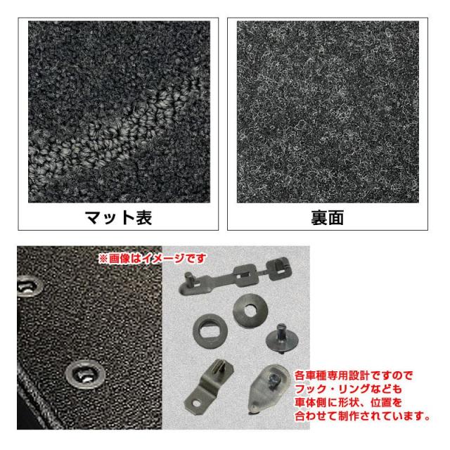 フロアマット ランドクルーザー FJA300W・VJA300W (2021/08〜) 5人乗り (デラックス/全2色)  未来科学/TOHPO T-400037_2