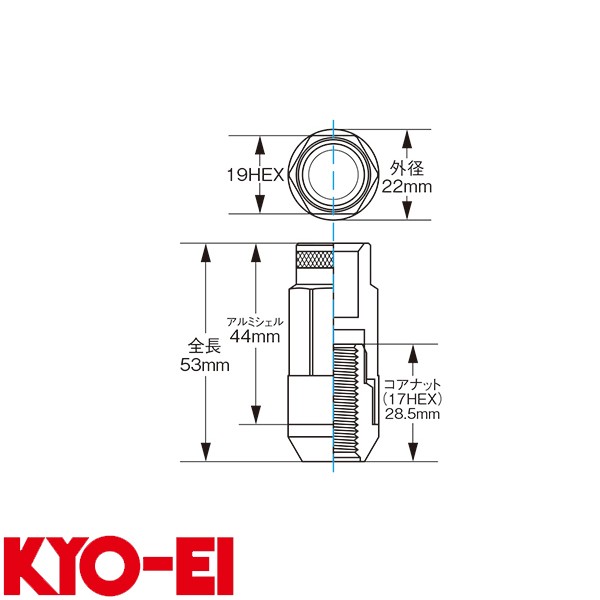 KYO-EI ロック&ナット レデューラ レーシング シェルタイプナット