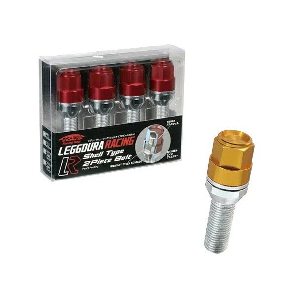 KYO-EI レーシングボルト キックス レデューラレーシング シェルタイプボルト M14×P1.5 R14球面 4個入 ゴールド KIC8045A4の通販は
