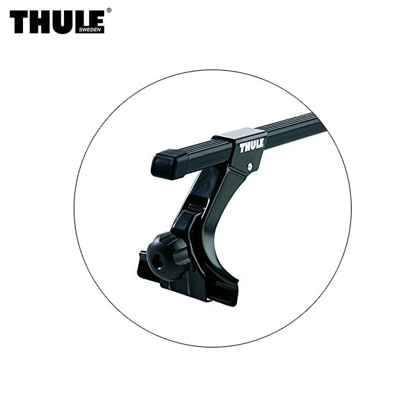 昔のThule レインガーター用フットとキャリアバー127cm - 車外アクセサリー