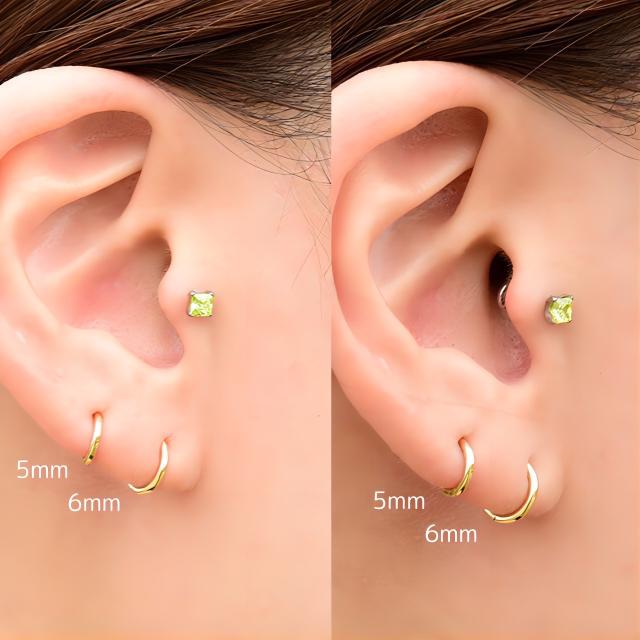 K18 14G 18金ゴールド イエローゴールド 内径8mm 18K 金属アレルギー