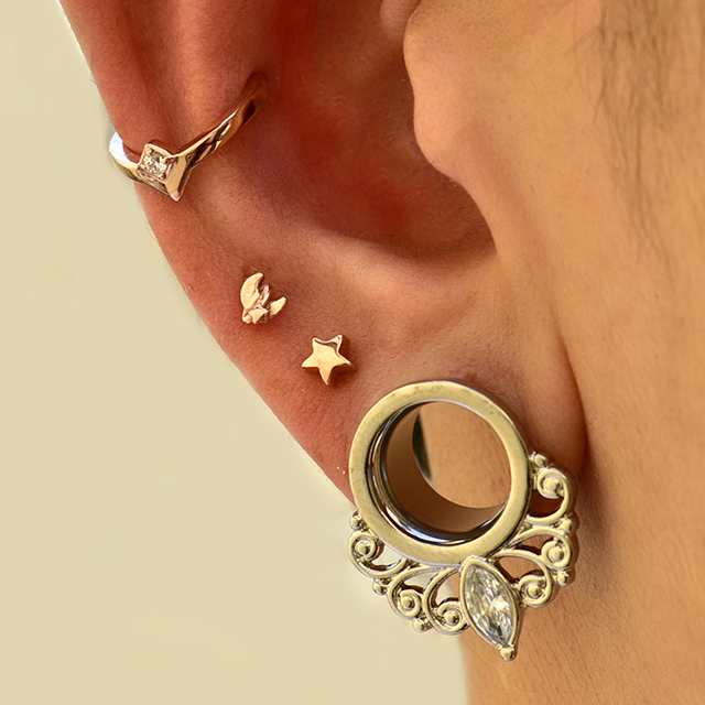 星ピアス スターピアス ピンク ゴールド色 - アクセサリー