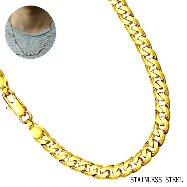 60cm 光沢ゴージャス ゴールド チェーンネックレス ステンレス メンズアクセ ペンダントネックレス Bodywell の通販はau Pay マーケット ボディピアス専門店 Bodywell