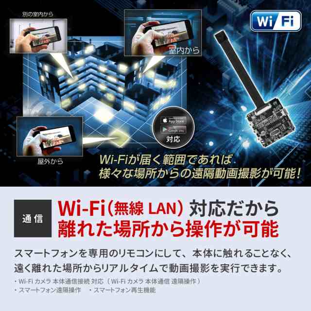 小型カメラ 隠しカメラ 防犯カメラ mc-ut015 基板型 カメラ 小型 wi-fi