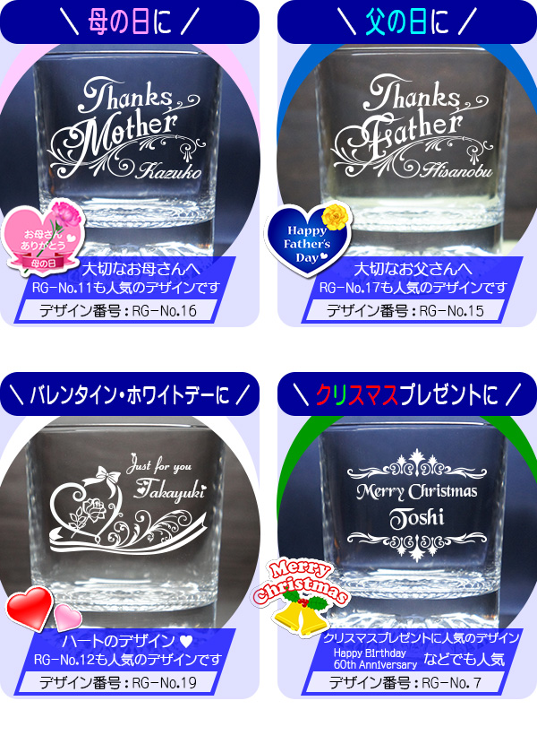 父の日 母の日 プレゼント グラス 名入れ ペアグラス 名前入り