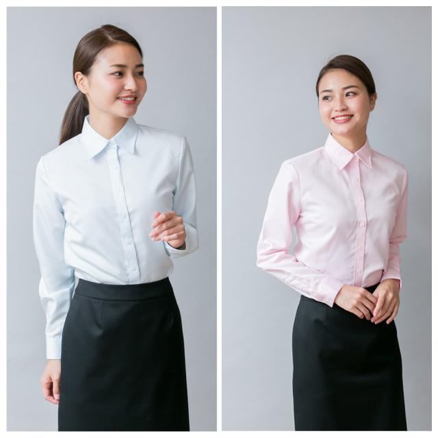 ブラウス シャツ ストレッチ オフィス フォーマル 長袖 レディース ワイシャツ 制服 スリム 事務服 レギュラー 開襟 楽天市場】【 レギュラー襟 七分 】事務服 制服 レディース