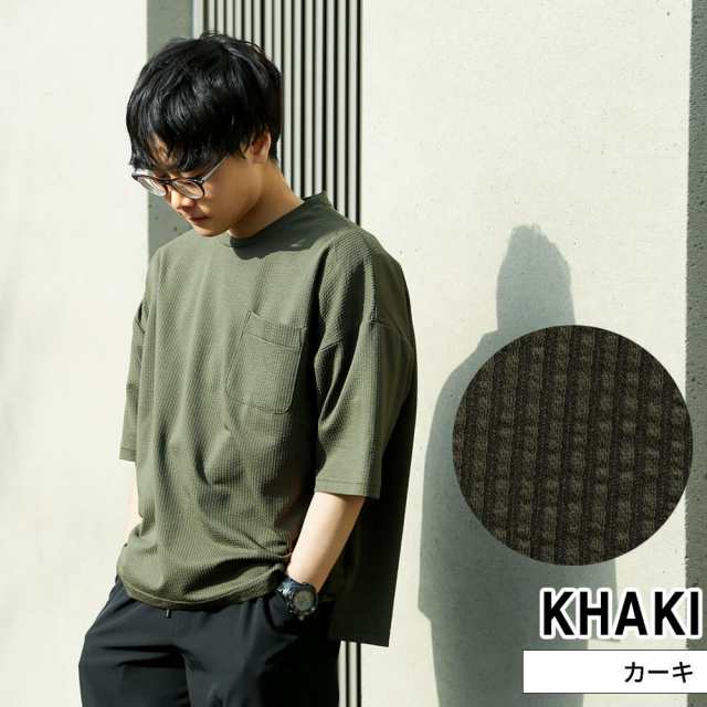 シアサッカー ニットシャツ Tシャツ ノーアイロン ストレッチ