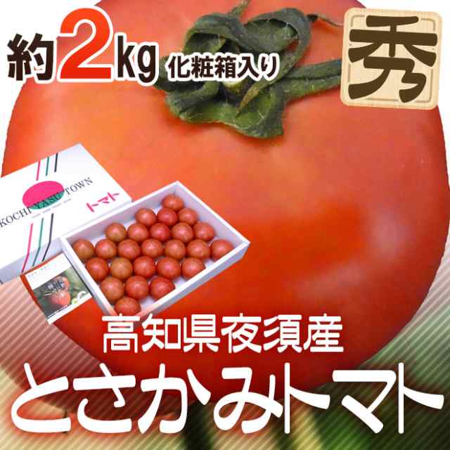 約2kg　化粧箱【予約　”とさかみトマト”　秀品　高知県夜須産　くらし快援隊　PAY　マーケット　送料無料の通販はau　高糖度フルーツトマト　au　マーケット－通販サイト　11月下旬以降】　PAY