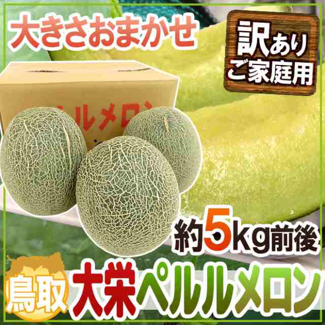 鳥取県 大栄ペルルメロン 訳あり 約5kg 大きさおまかせ 予約 6月下旬以降 送料無料の通販はau Pay マーケット くらし快援隊