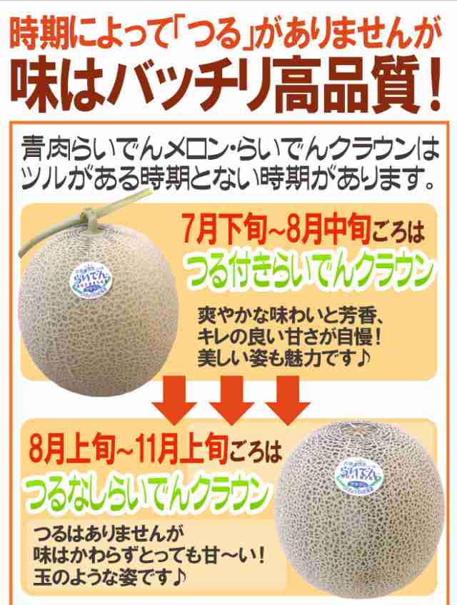 送料無料 北海道メロン らいでんクラウン 優品 4 5玉 約8kg 予約 8月末以降 の通販はau Pay マーケット くらし快援隊