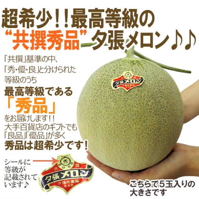 【早期発送・一番成り】北海道 ”夕張メロン” 共撰・秀品限定 4〜6玉 約8kg 専用産地箱【予約 5月末以降】 送料無料_7