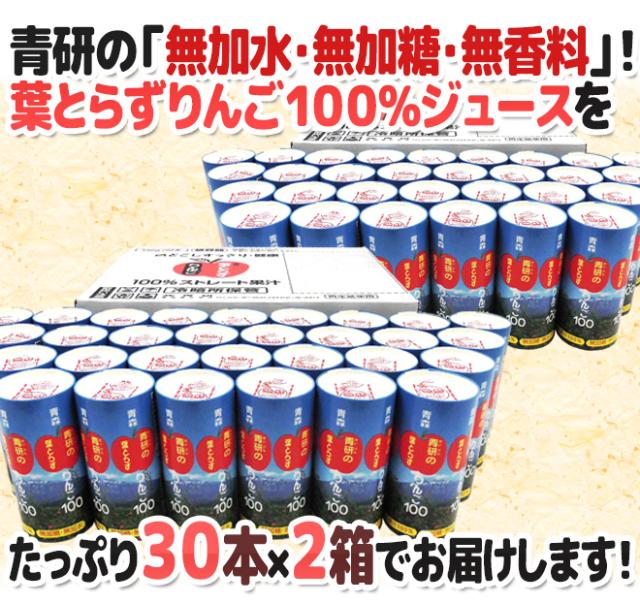 青森 青研の ”葉とらずりんごジュース” 195g×30本×2箱 【予約 入荷次第発送】 送料無料_6