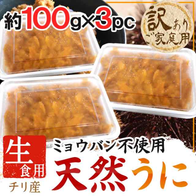 2021激安通販 生食用 約100g チリ産 ミョウバン不使用 ブランチ製法 ”天然うに”