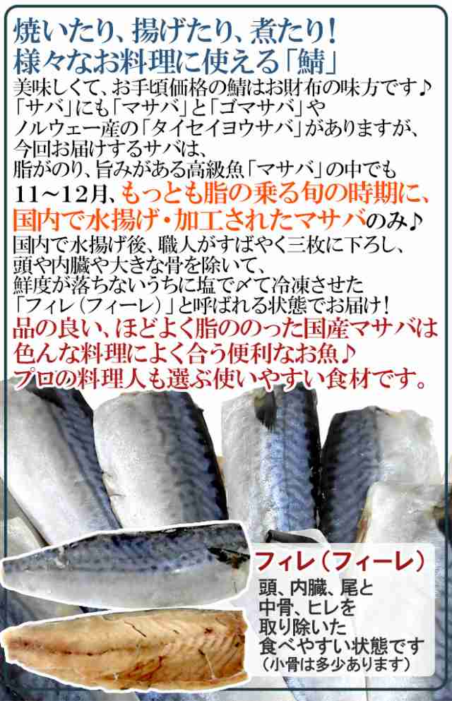 国産 ”塩鯖フィレ” 訳あり 約2kg 大きさおまかせ 三枚おろし サバ 送料無料の通販はau PAY マーケット - くらし快援隊