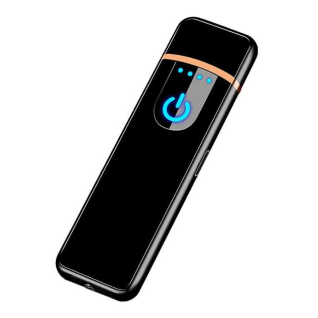 電子ライター USB 充電 電気着火 タッチスイッチ コンパクト 軽量 安全