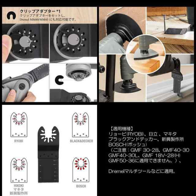 カットソーブレードマルチツール替刃 23点セット DIY 工具 金属 釘