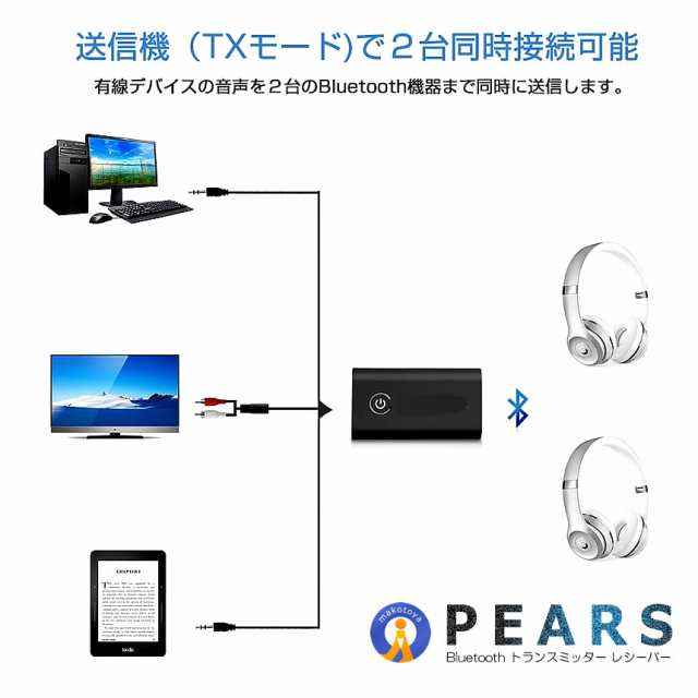 トランスミッター Bluetooth4.2 レシーバー 1台2役 送信機 受信機 無線 ...