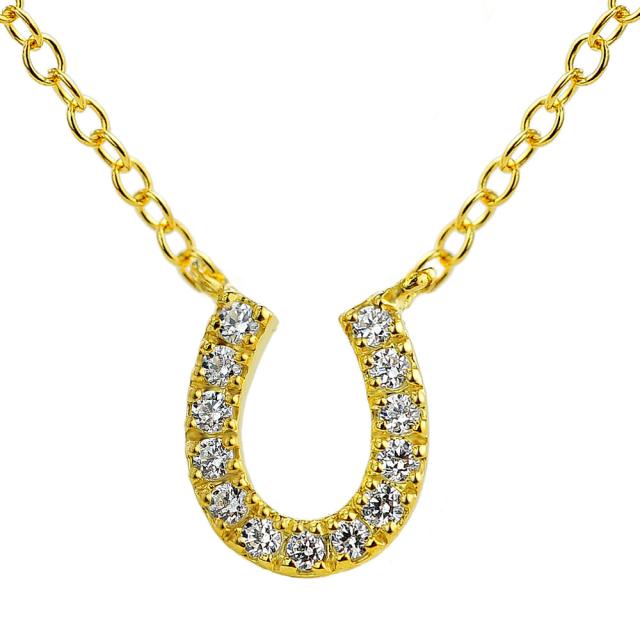 ネックレス シルバー925 馬蹄 アクセサリー 甘すぎない洗練されたデザイン!ホースシューネックレス パドマ padne0009-gdの通販は