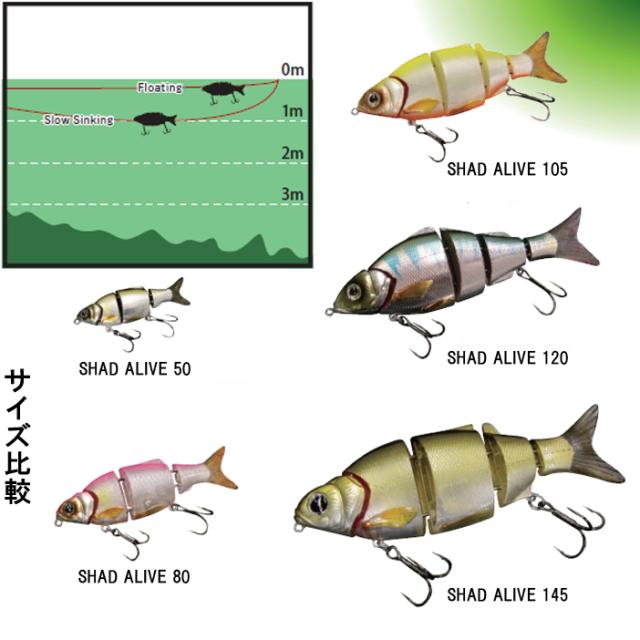 ゆうパケット対応3個迄 Izumi イズミ Shad Alive シャッドアライブ 80 スロウシンキング 淡水用ジョイントミノーの通販はau Pay マーケット フリーラインbd店