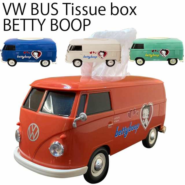 フォルクスワーゲン ベティちゃんT1バス型ティッシュケース BETTYBOOP