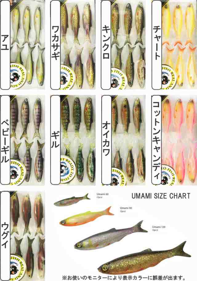 ゆうパケット対応4個迄 Izumi イズミ Umami60mm フィッシュテール リアルフィッシュソフトルアー ウマミ60 小魚型ワームの通販はau Pay マーケット フリーラインbd店