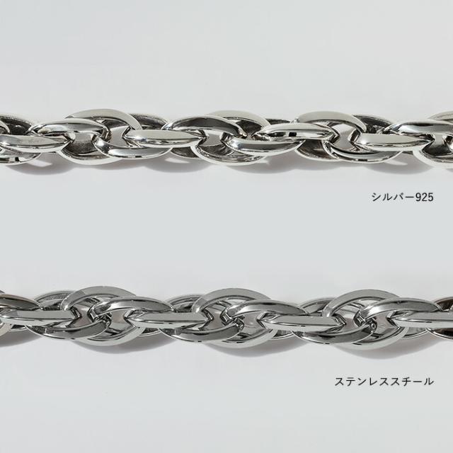 ブレスレット メンズ シルバー925 チェーンブレスレット シンプル 三連