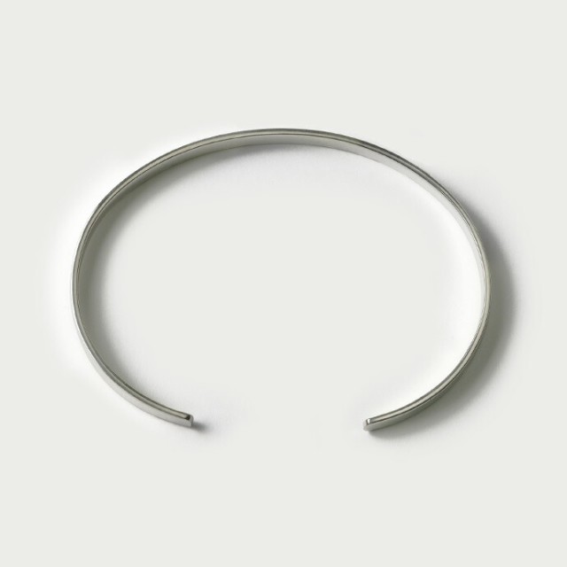 Stainless plain bangle シンプル 平打ちバングル シルバー