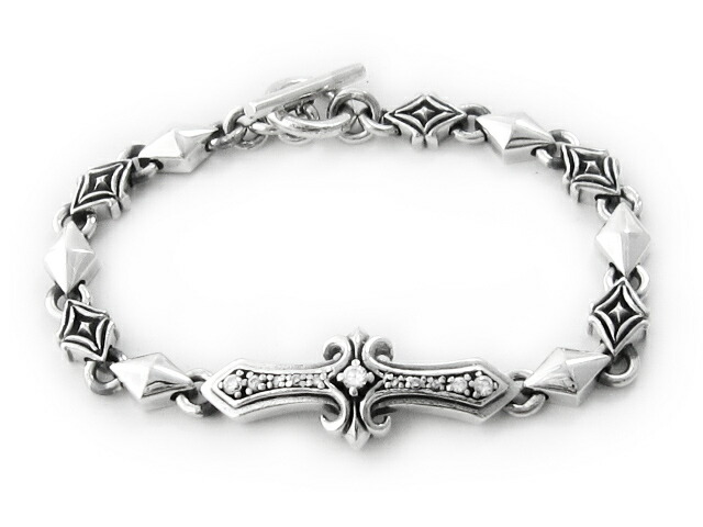 ブレスレット メンズ シルバー925 チェーンブレスレット キュービック