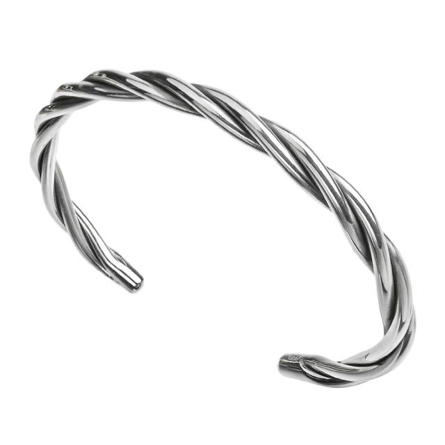 メンズブレスレット シルバー925 ツイストバングル メンズアクセサリー