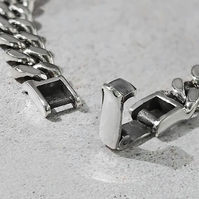 ブレスレット メンズ 喜平 シルバー925 7.5mm 2面カット キヘイ