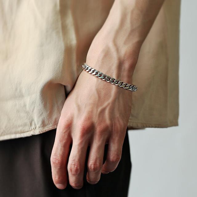 Oチェーン細め　ブレスレット チェーンブレスレット 有刺鉄線 針金 ブレスレット