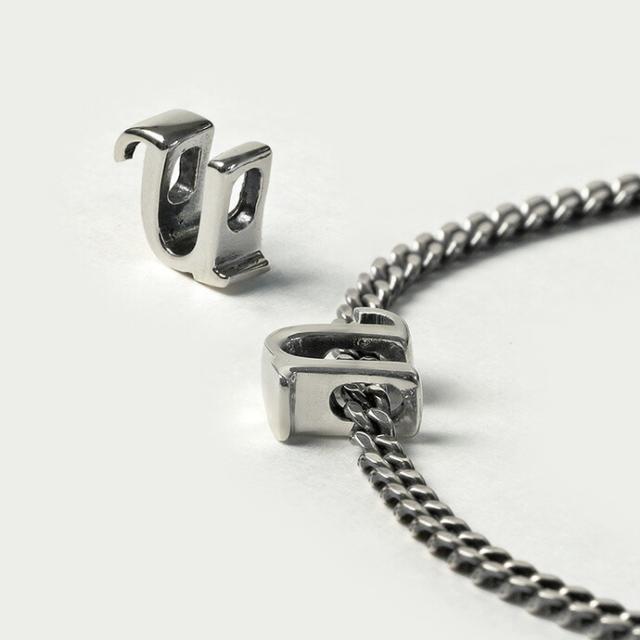 イニシャル アンクレット メンズ レディース シルバー925 喜平チェーン ペアアクセサリー カップル お揃い シンプル 足首アクセサリー 20代 30代 40代 50代 メンズアンクレット レディースアンクレット シルバーアンクレット イニシャルアンクレット 英字 文字 baetc-3608_6